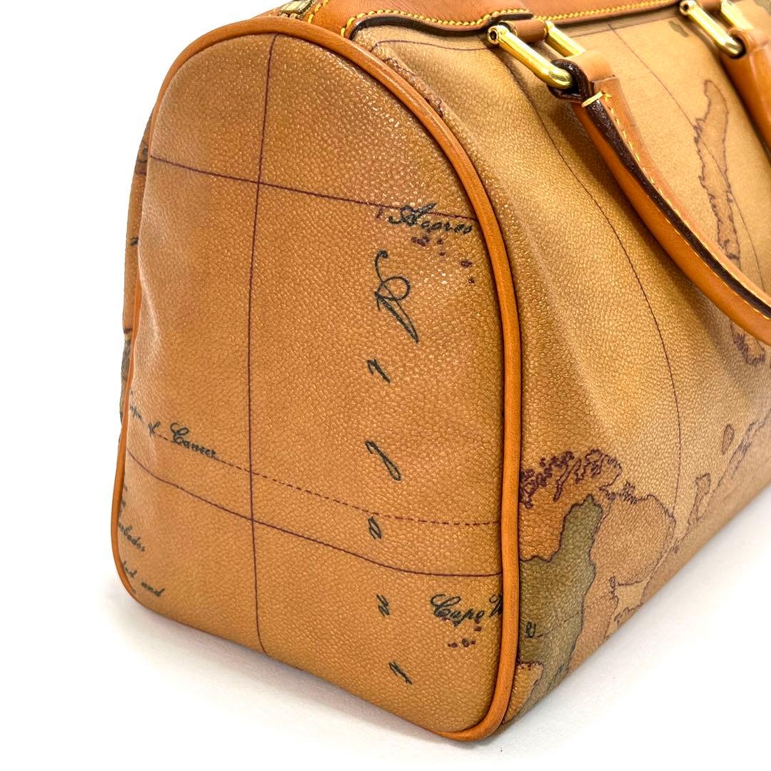 プリマクラッセ　世界地図柄　ハンドバッグ　ミニバッグ　ボストン　PVC　レザー