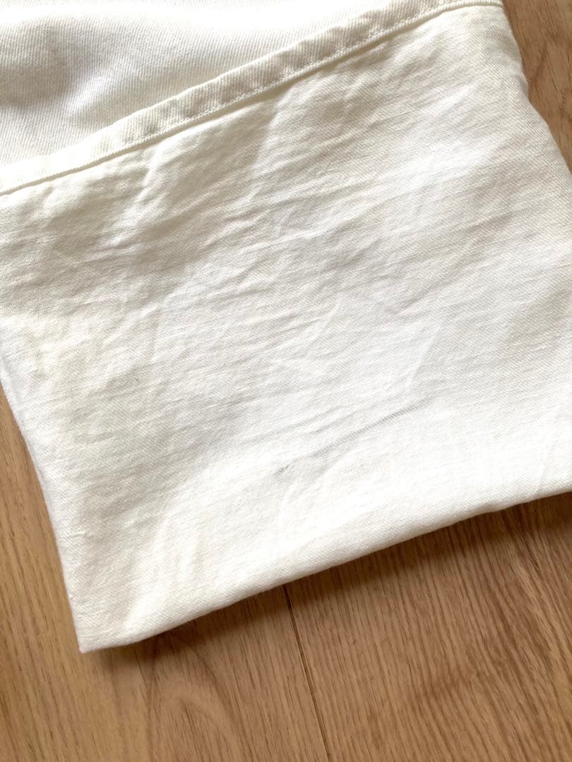 【Veritecoeur】ヴェリテクール　綿麻デニムオーバーオール　白