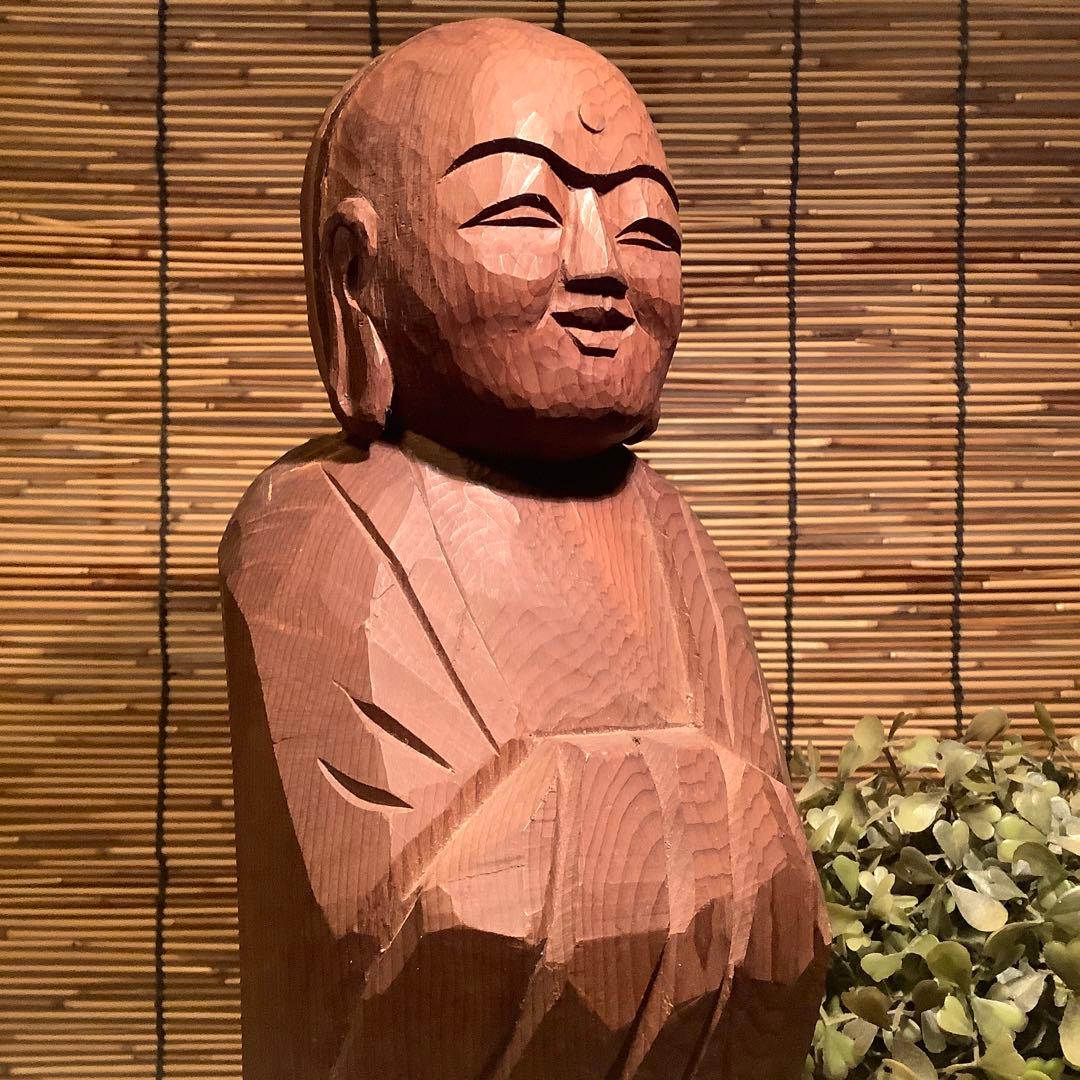 コダック様売約keep「合掌・勢至菩薩＋救世地蔵菩薩」ニ仏・漆金箔・木彫