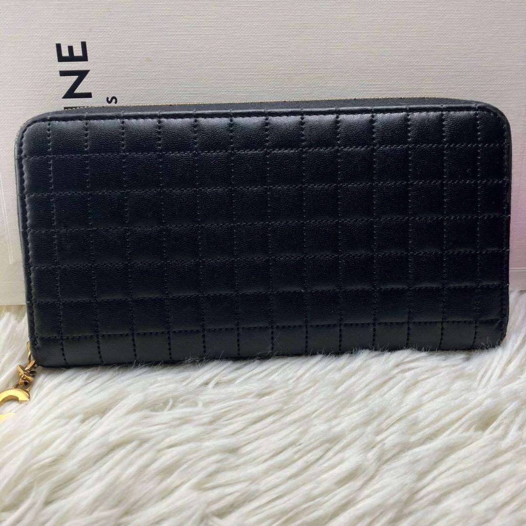 極美品✨セリーヌ　Cチャーム ラージ ジップドウォレット