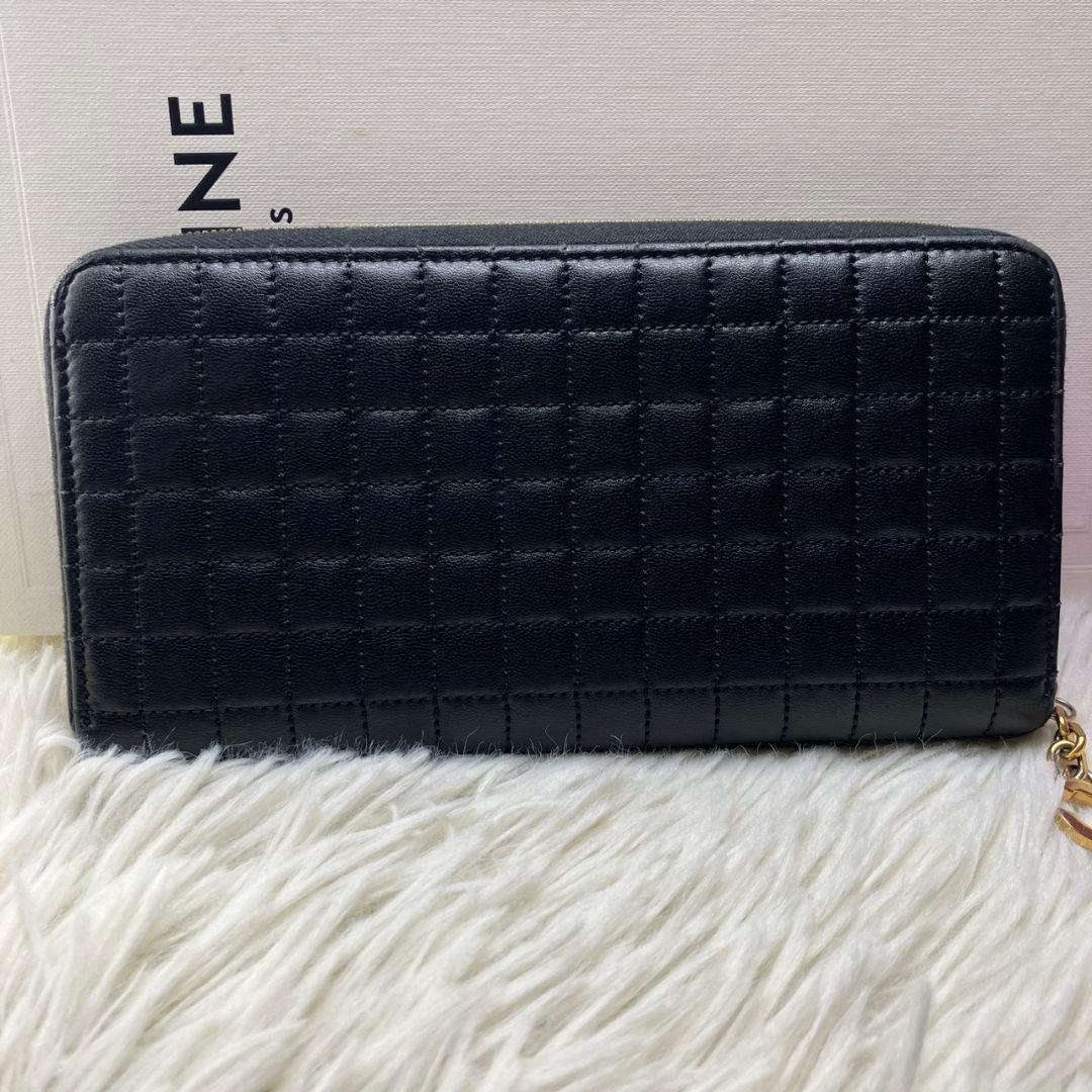 極美品✨セリーヌ　Cチャーム ラージ ジップドウォレット
