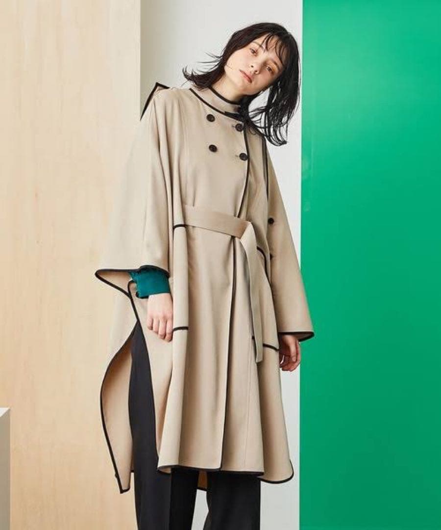 【UNITED TOKYO】オブリークカッティングケープコート