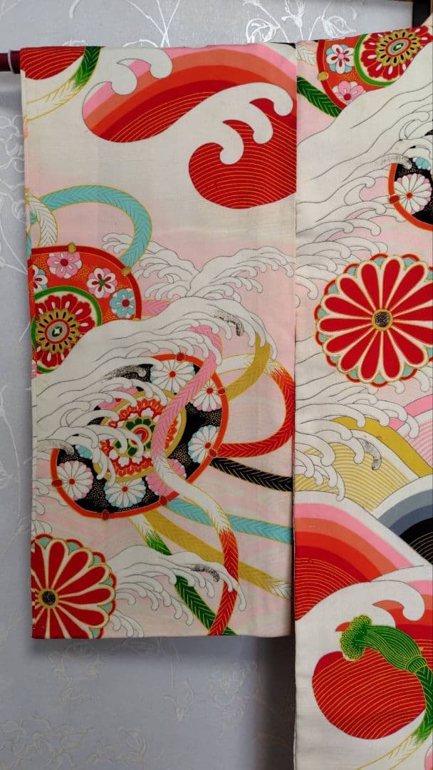 RK408アンティーク子供着物着丈94センチ裄丈40センチ正絹美品