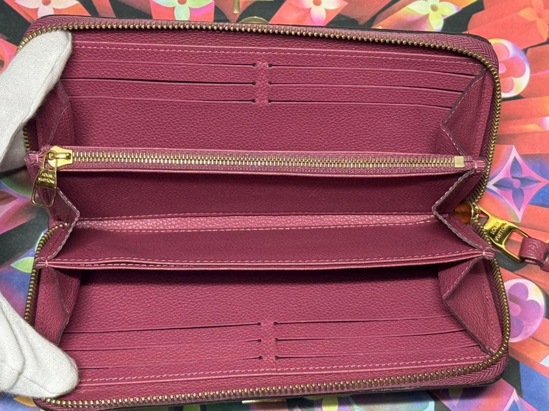 新型　ルイヴィトン　アンプラント　ジッピーウォレット長財布　ピンク系