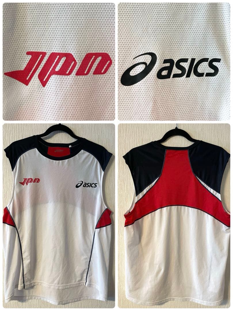 JAAF JPN asics メンズL 相当 タンクトップ アシックス 日本代表