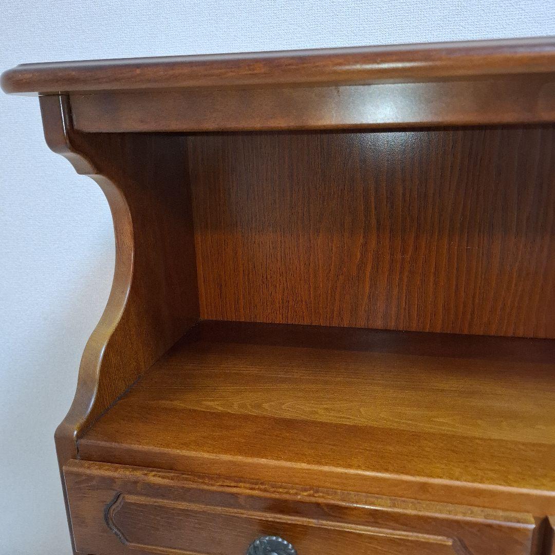 【美品】karimoku カリモク コロニアル 電話台 FAX台 サイドチェスト