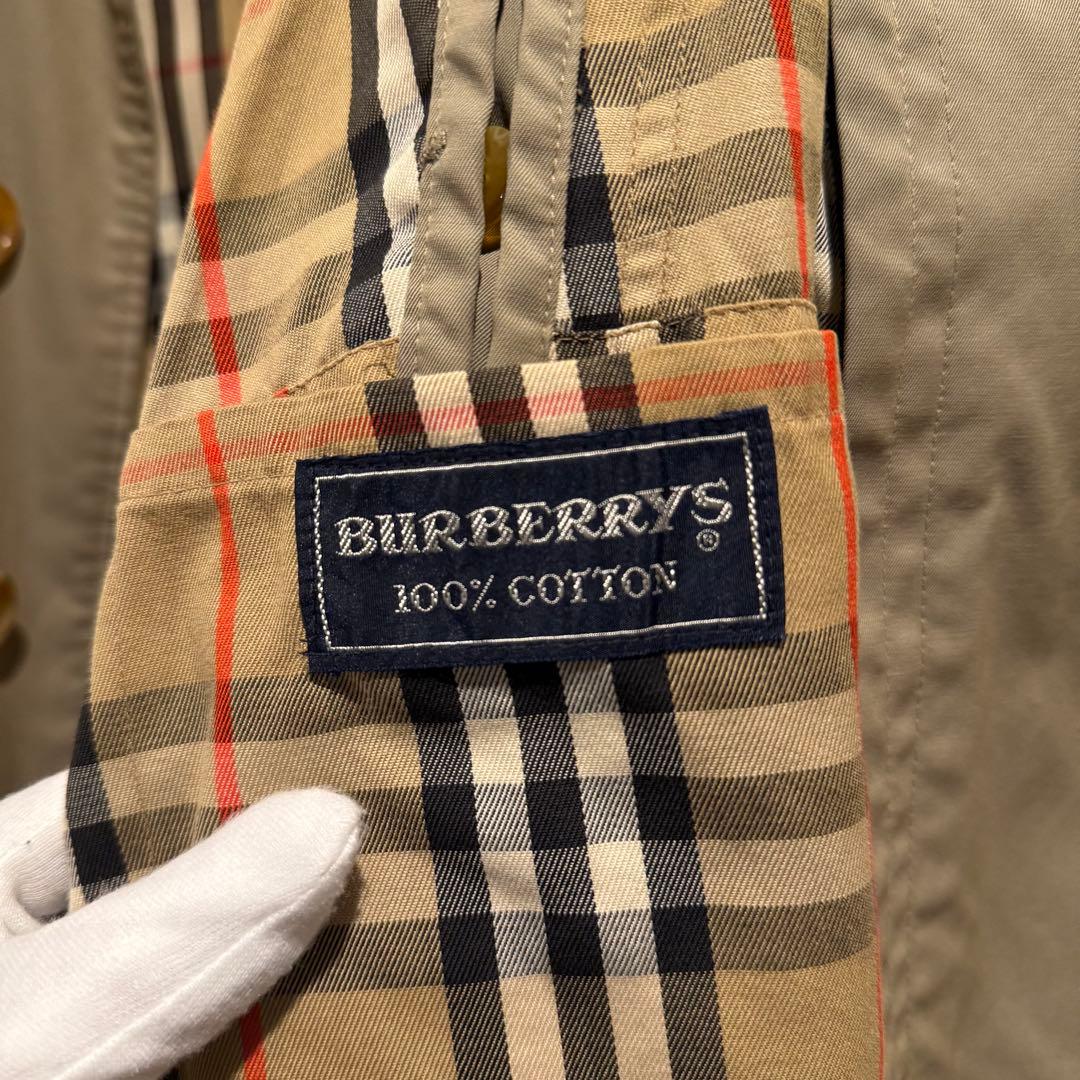 美品‼️バーバリー　ステンカラーコート ノバチェック　ウールライナー付き 玉虫色