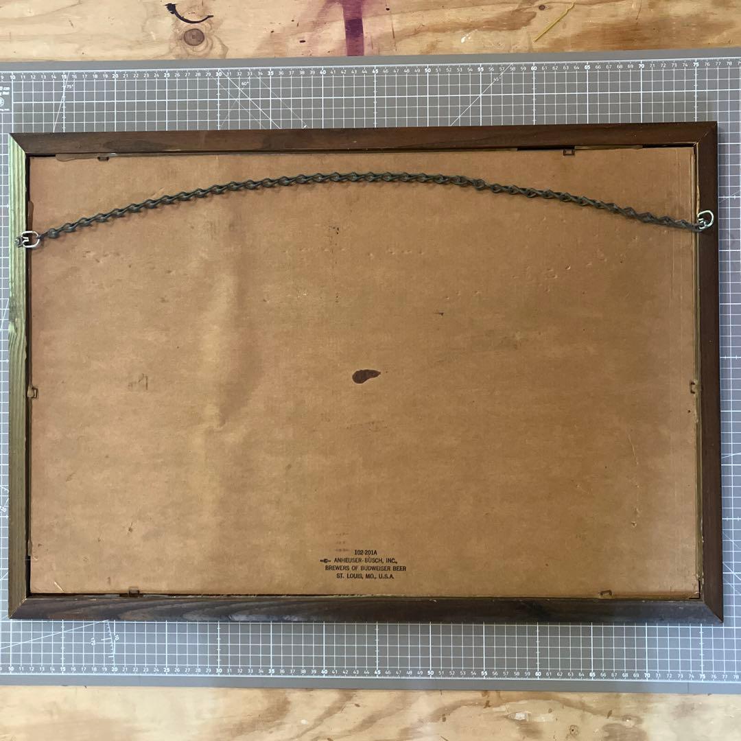 アンティーク　パブミラー　 バドワイザー Budweiser 鏡　Bar バー額