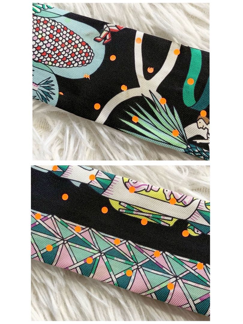 HERMES　エルメス　万国博覧会　ツイリー　リボンスカーフ　素材タグ付き