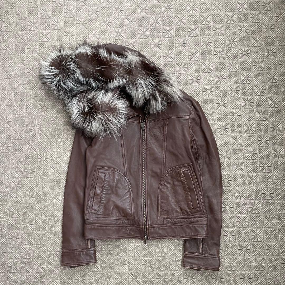 Y2K AVIREX 鬼ファー ラムレザー フライトジャケット 裏原 平成ギャル