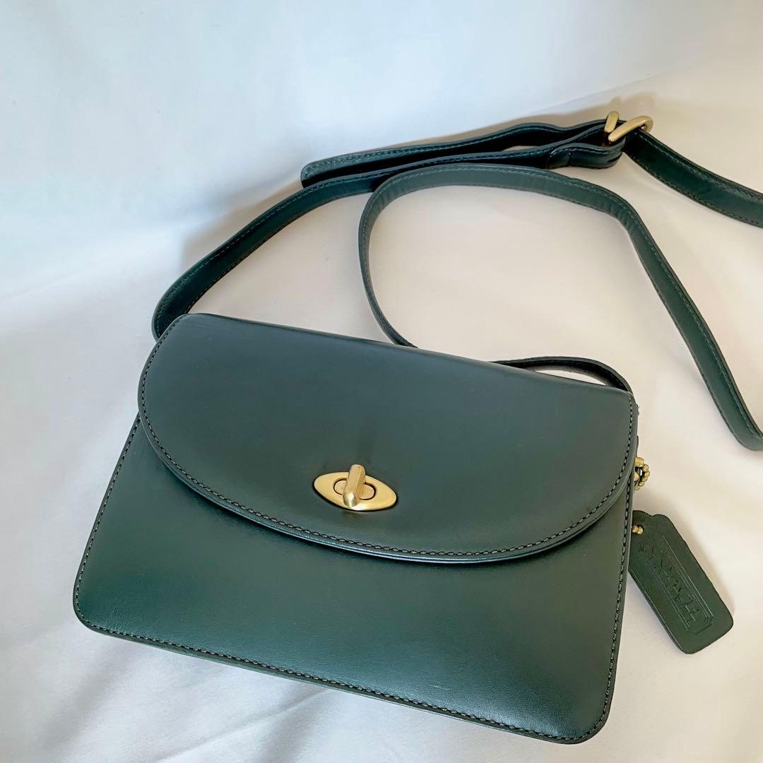 美品】オールドコーチ ショルダーバッグ ターンロック シティ レザー