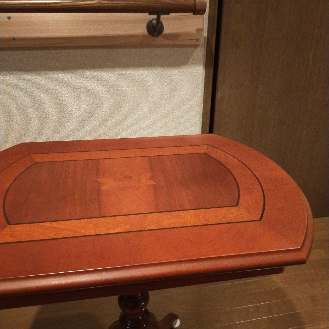 イタリア製クラシカル家具 象嵌装飾 サイドテーブル カフェテーブル オーバル風