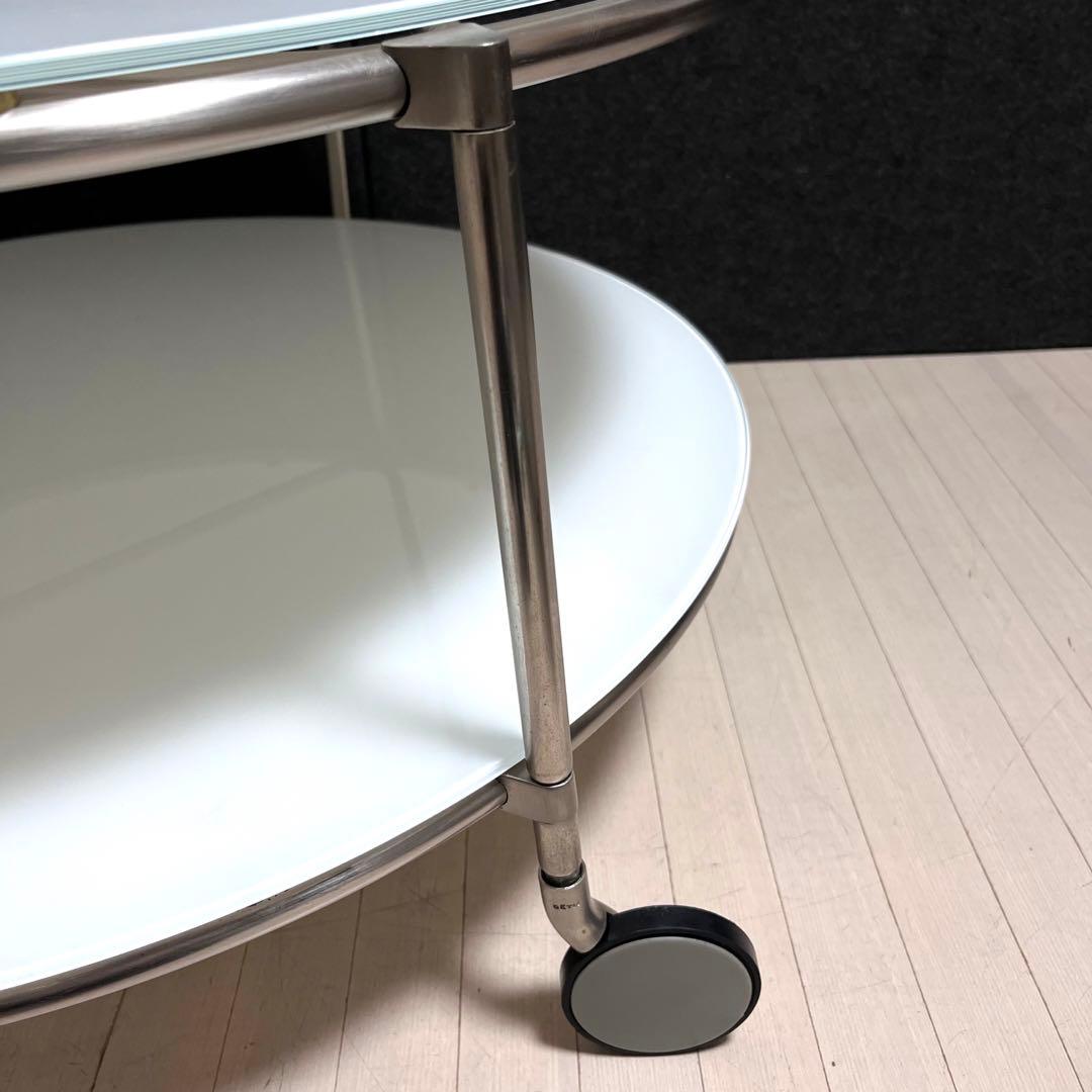 イケア STRIND ストリンド ガラステーブル 円形テーブル ローテーブル