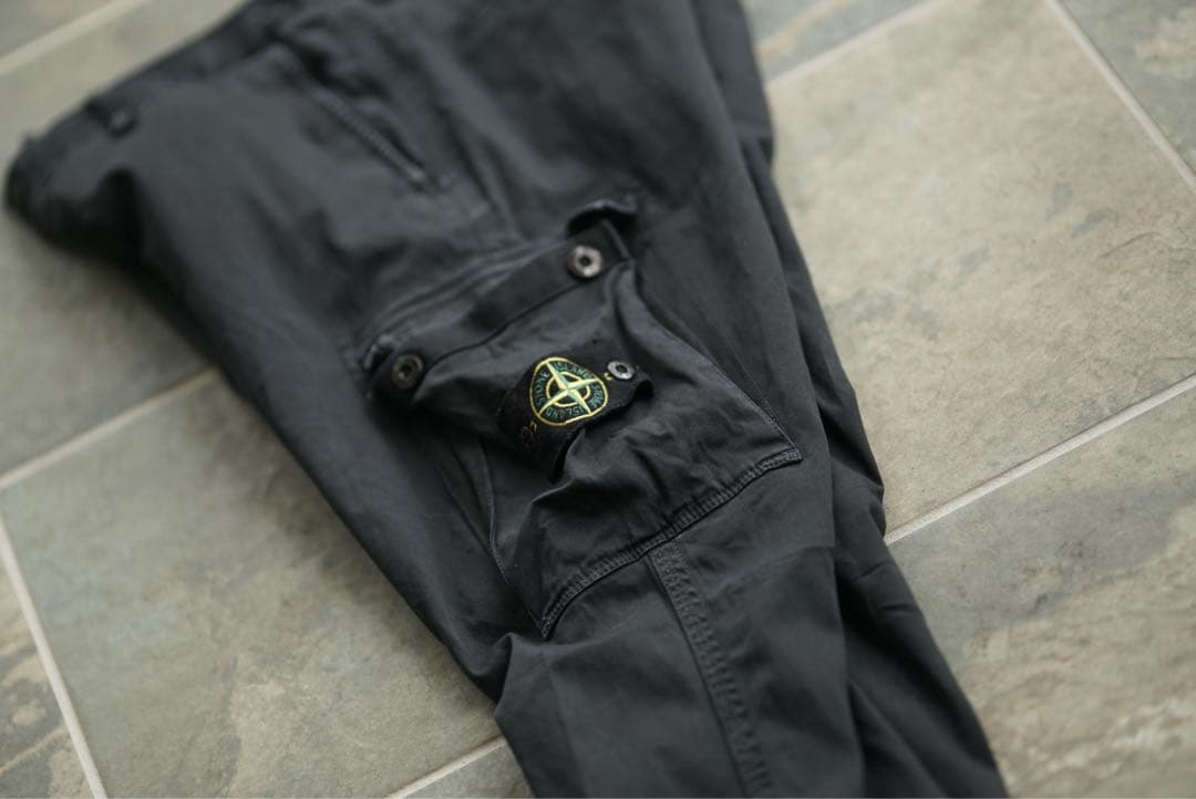 stone  カーゴパンツ 黒 ストーンアイランド スリム