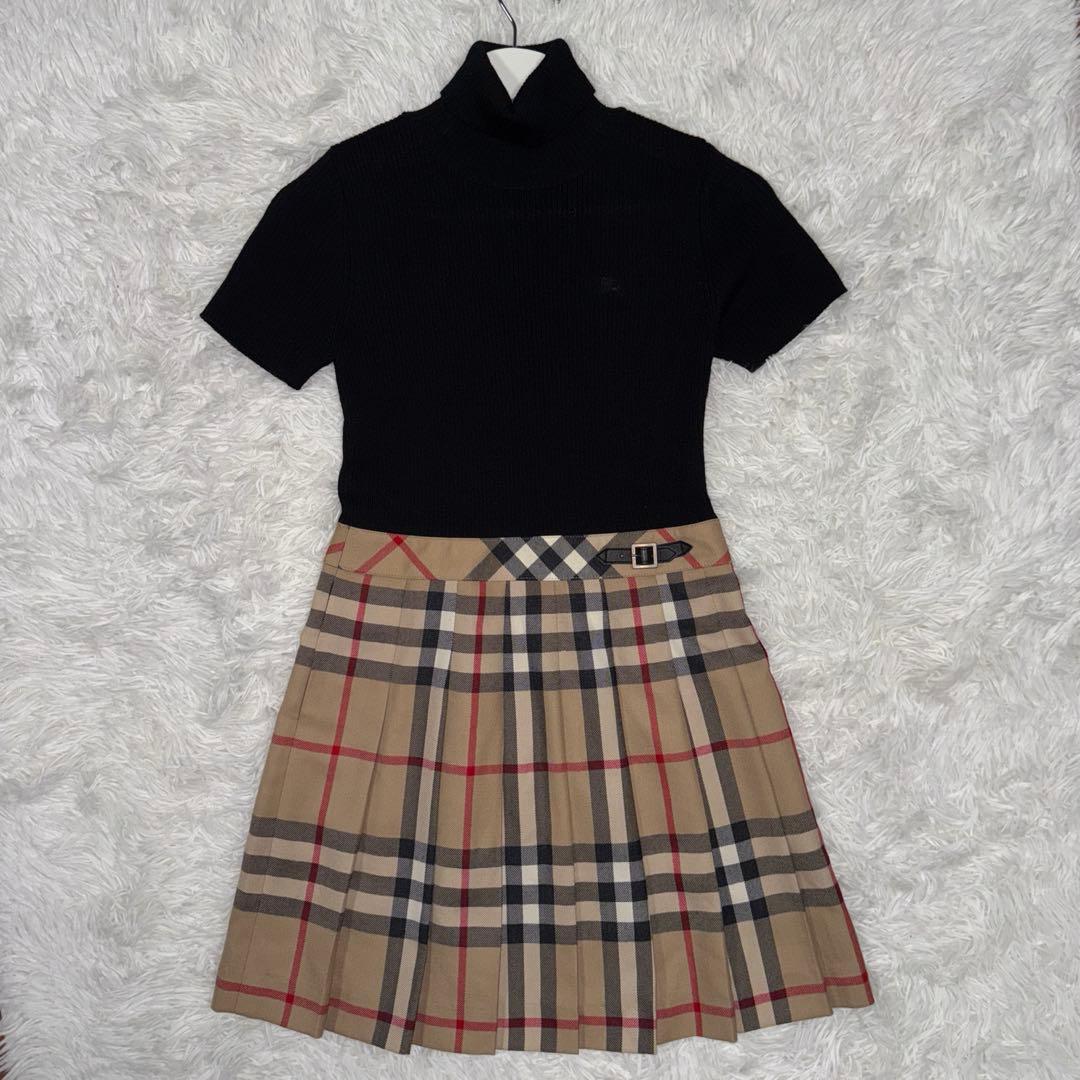 BURBERRYLONDON バーバリーロンドン キッズ 半袖ニットワンピース