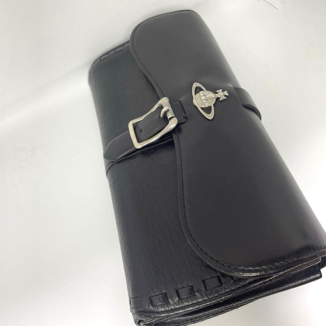 ヴィヴィアンウエストウッド 激レア廃盤 オーブ ベルト長財布 男女兼用 黒