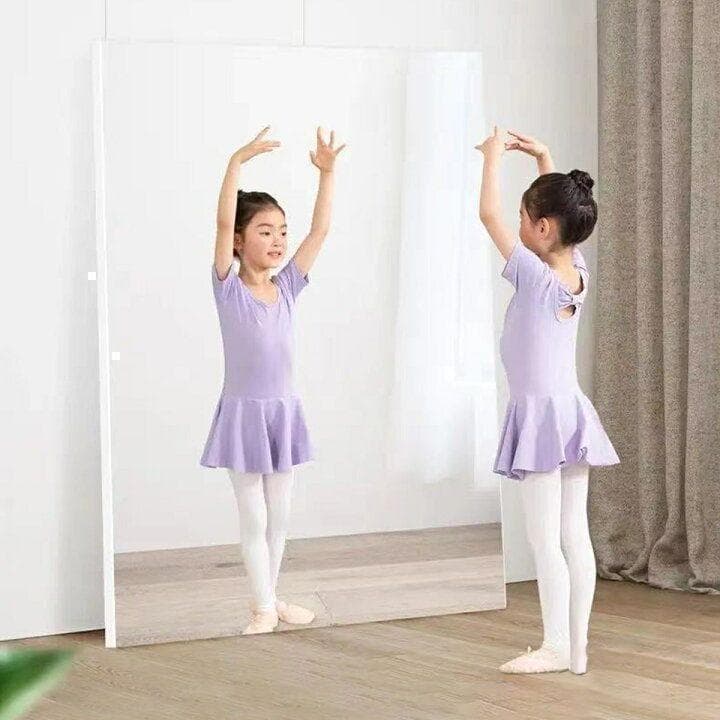 割れない鏡 ウォールミラー 壁掛け 姿見 幅80×高さ160cmゴールド1626