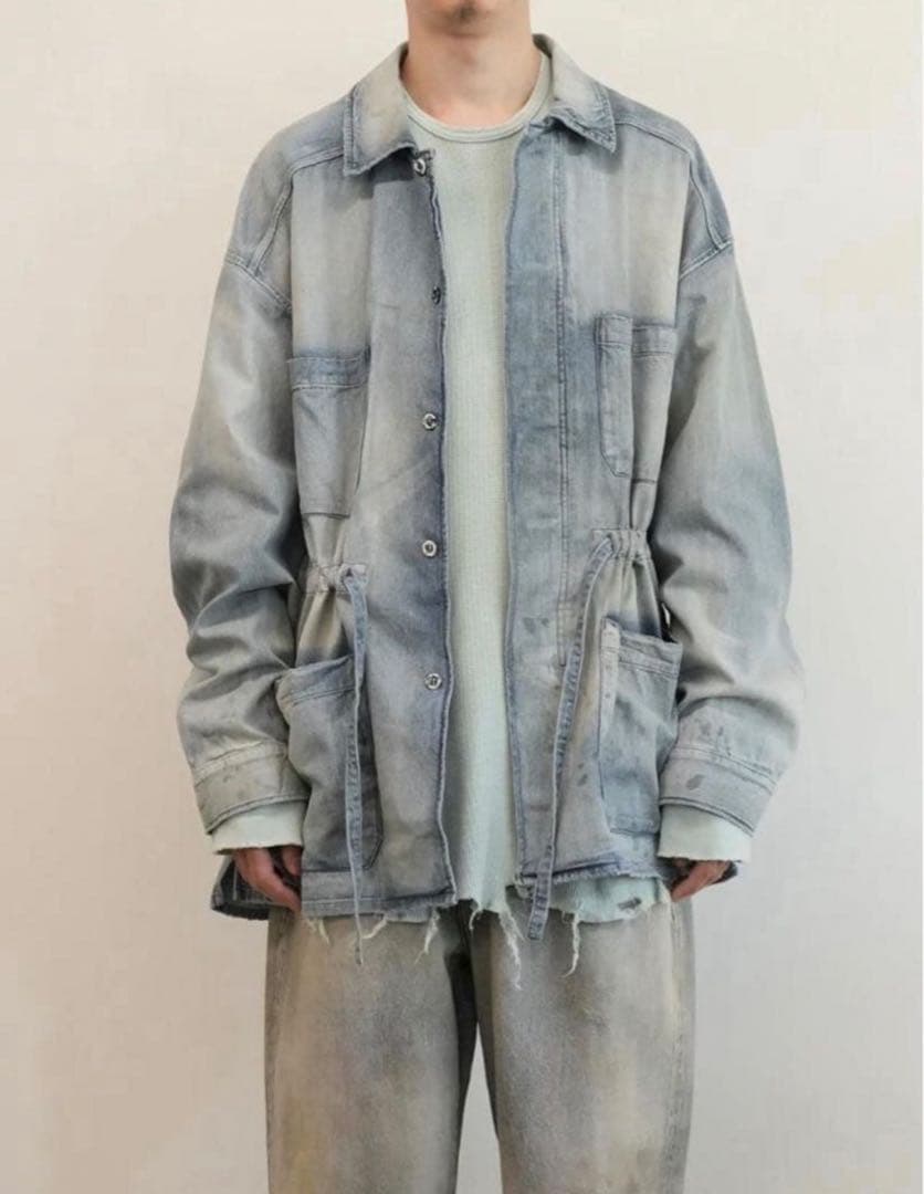 ジャケット・アウター ANCELLM AGING DENIM SHIRT JACKET