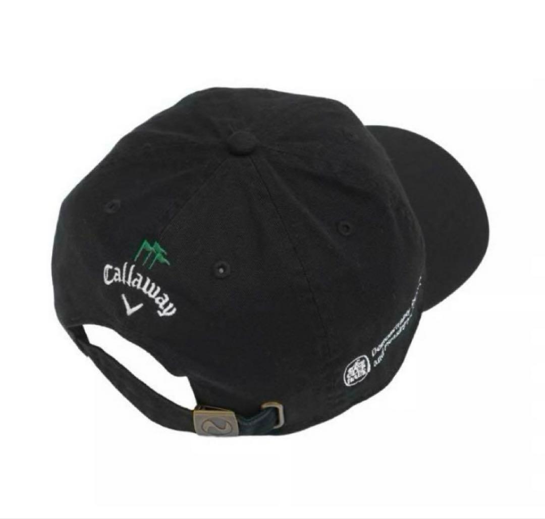CLUBHAUS Callaway コラボ　キャップ 黒　モノトーン＋グリーン