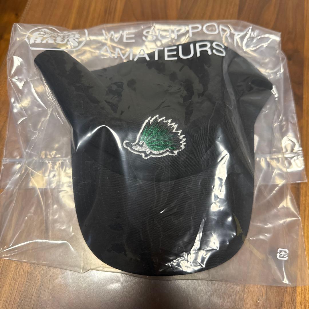 CLUBHAUS Callaway コラボ　キャップ 黒　モノトーン＋グリーン