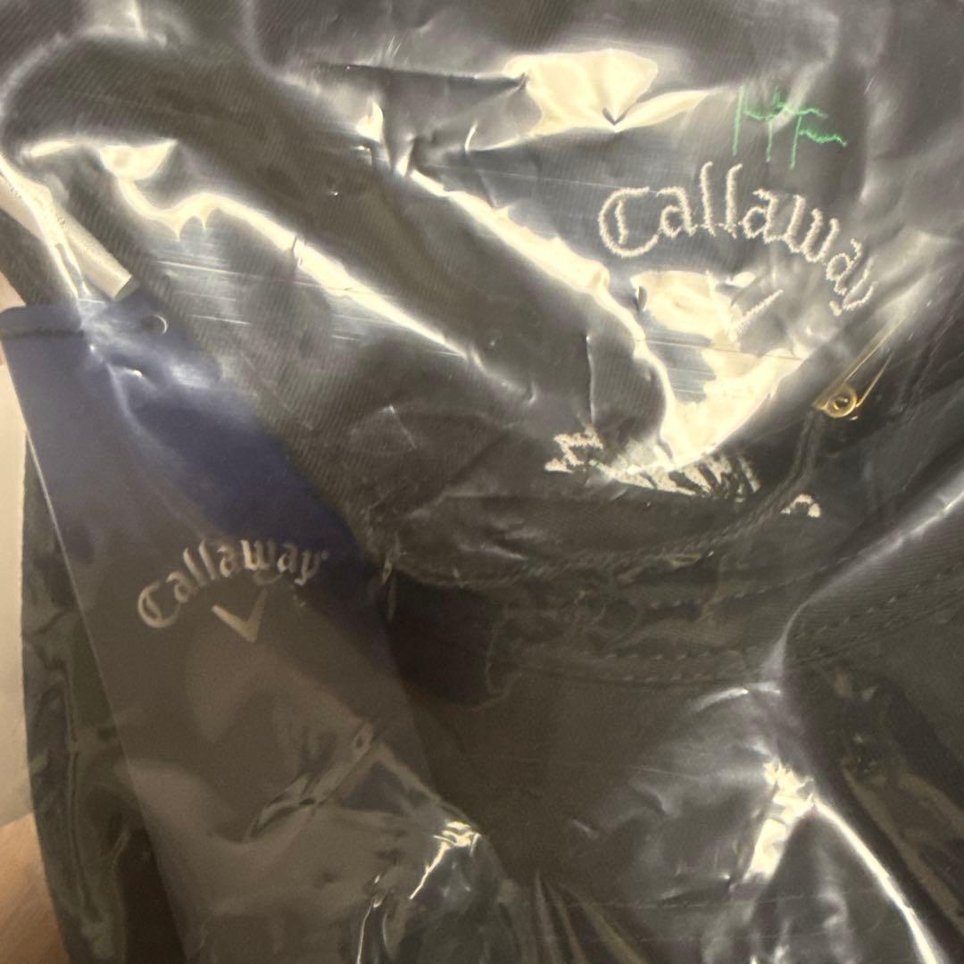 CLUBHAUS Callaway コラボ　キャップ 黒　モノトーン＋グリーン