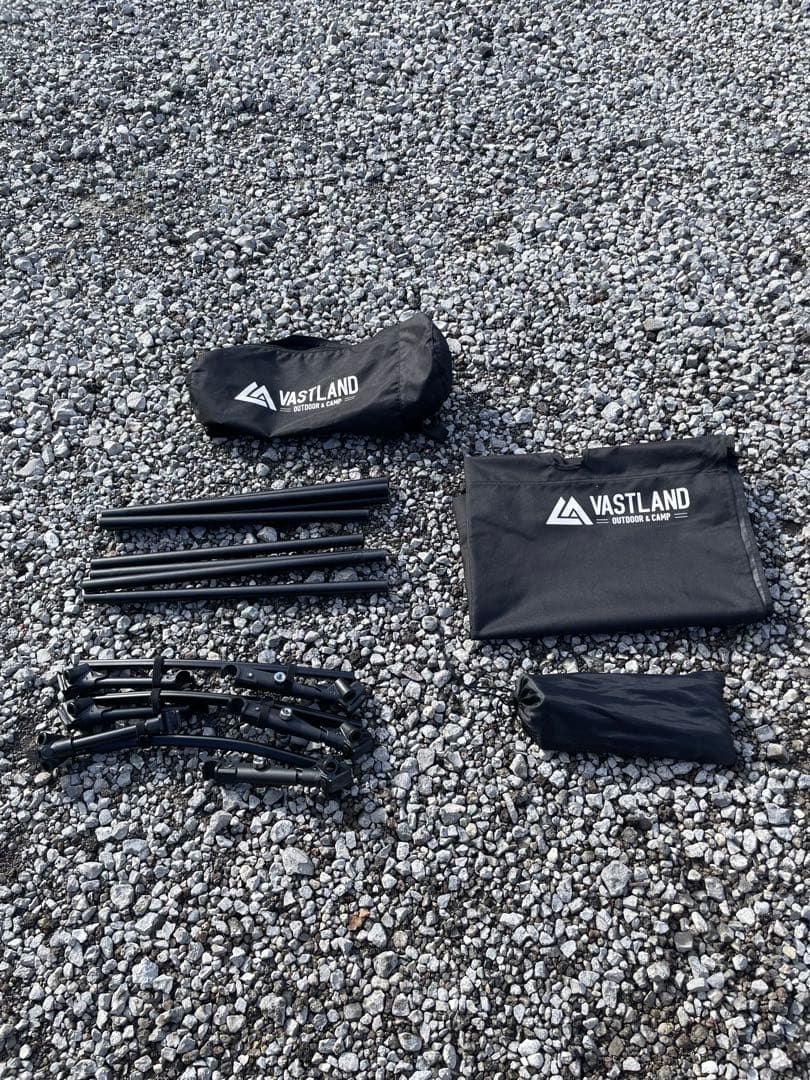 VASTLAND 2WAYコット&インフレータブルマット　セット　ブラック