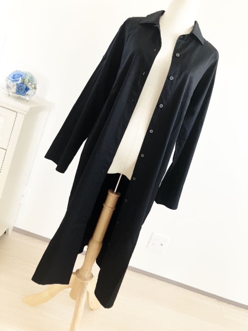 2way HERMES シャツワンピース　セリエボタン　ベルト付　カレーシュ刺繍