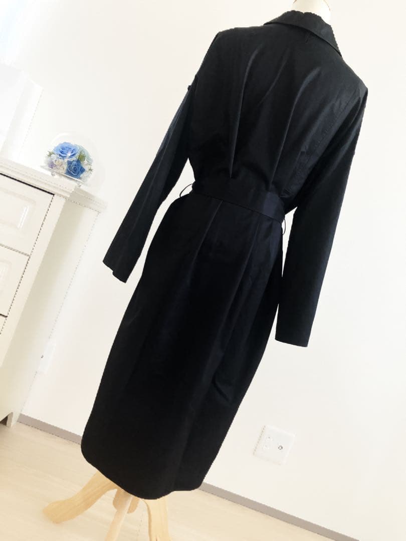 2way HERMES シャツワンピース　セリエボタン　ベルト付　カレーシュ刺繍