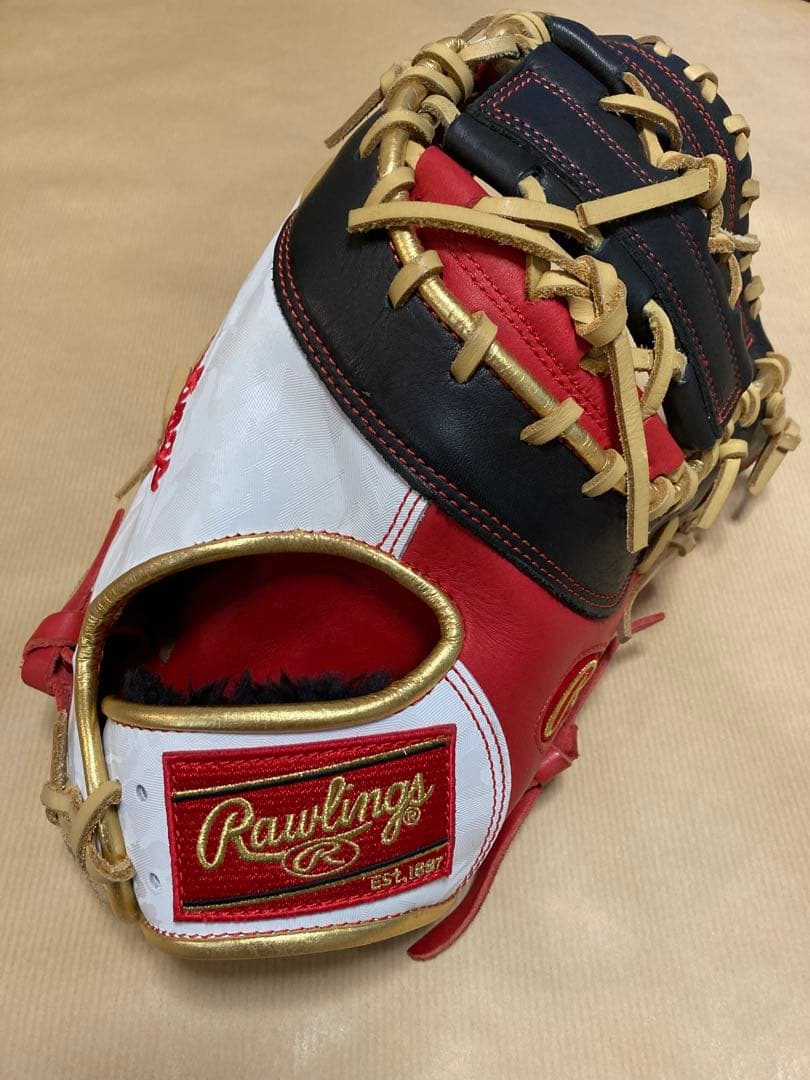 Rawlings 硬式グローブ 赤/黒