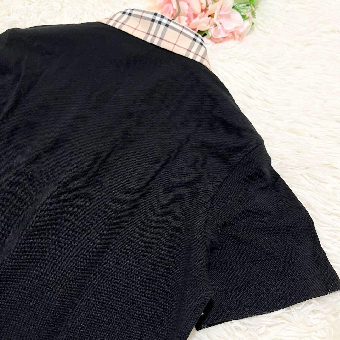 未使用　BURBERRY バーバリー ノバチェック 半袖　刺繍　ポロシャツ　L