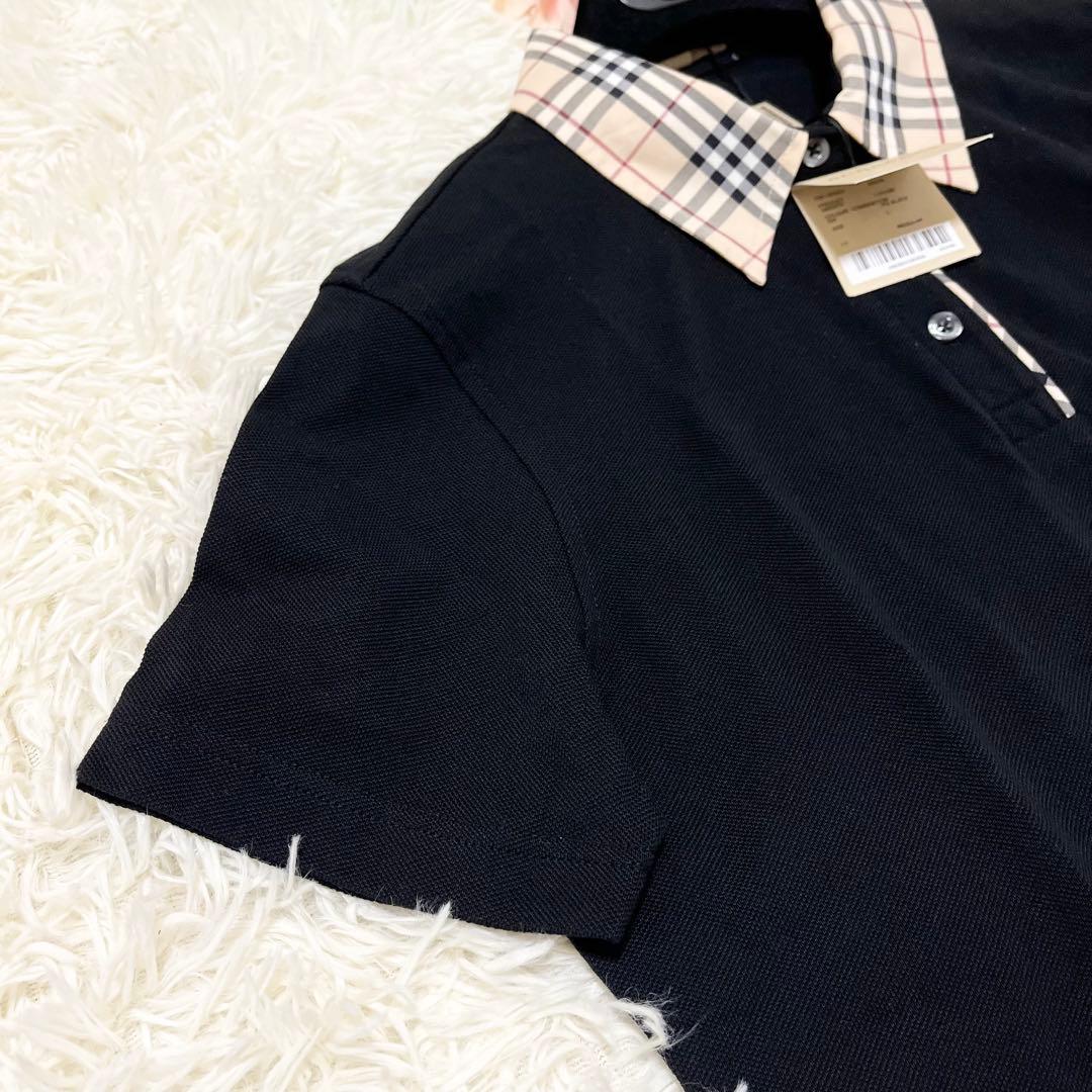 未使用　BURBERRY バーバリー ノバチェック 半袖　刺繍　ポロシャツ　L