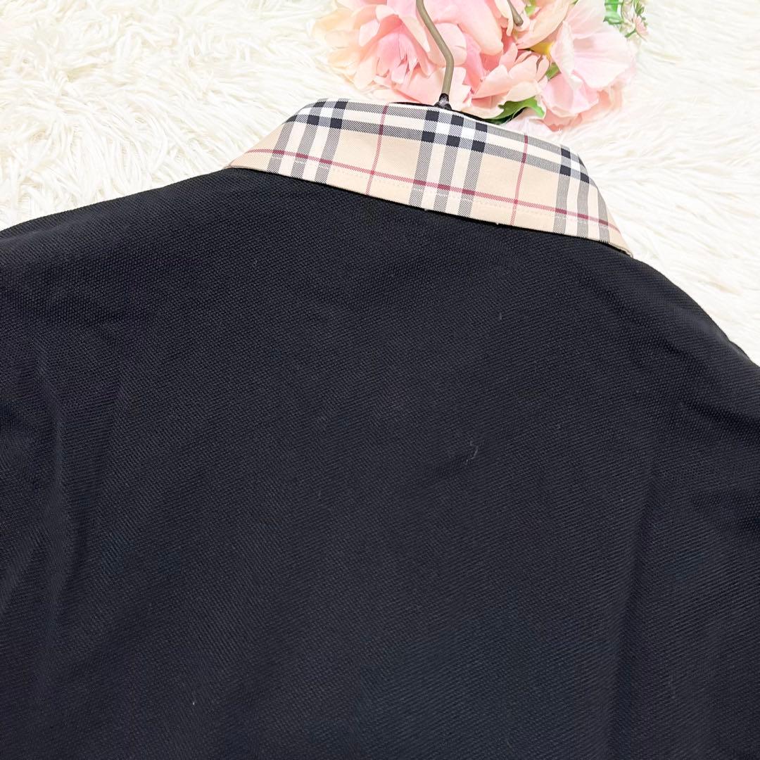 未使用　BURBERRY バーバリー ノバチェック 半袖　刺繍　ポロシャツ　L