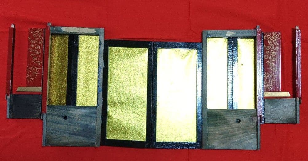 御殿飾り豊寿殿と雛人形、小物のセット