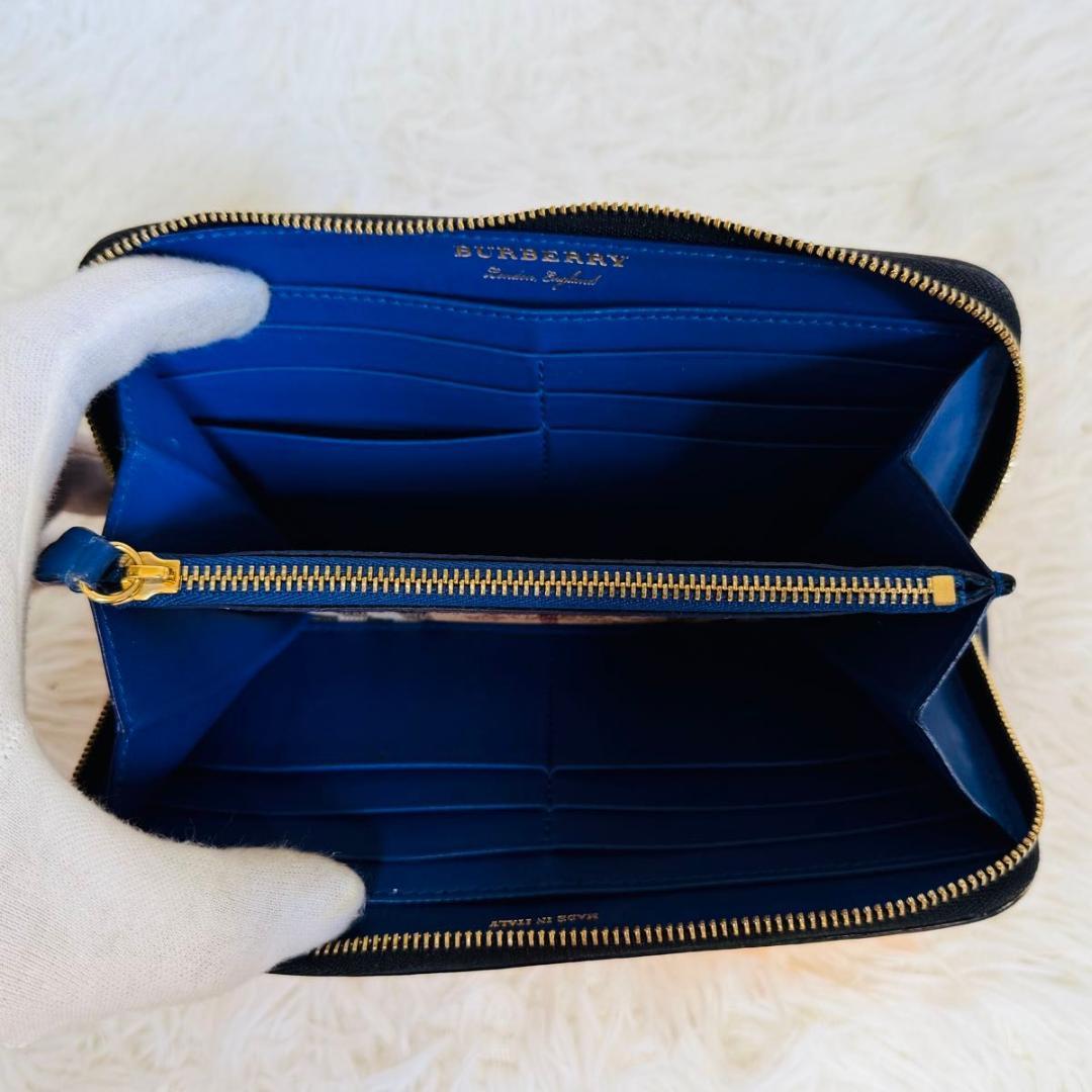 【希少品！】バーバリー 長財布 ラウンドファスナー クリーチャー パッチワーク