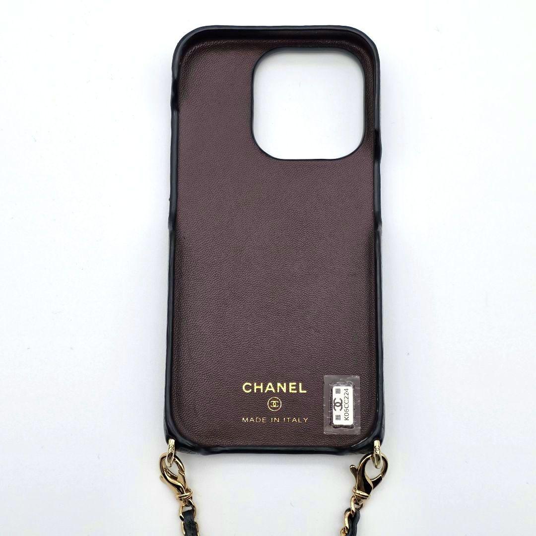 ✨美品✨ CHANEL iphone15pro ケース マトラッセ チェーン