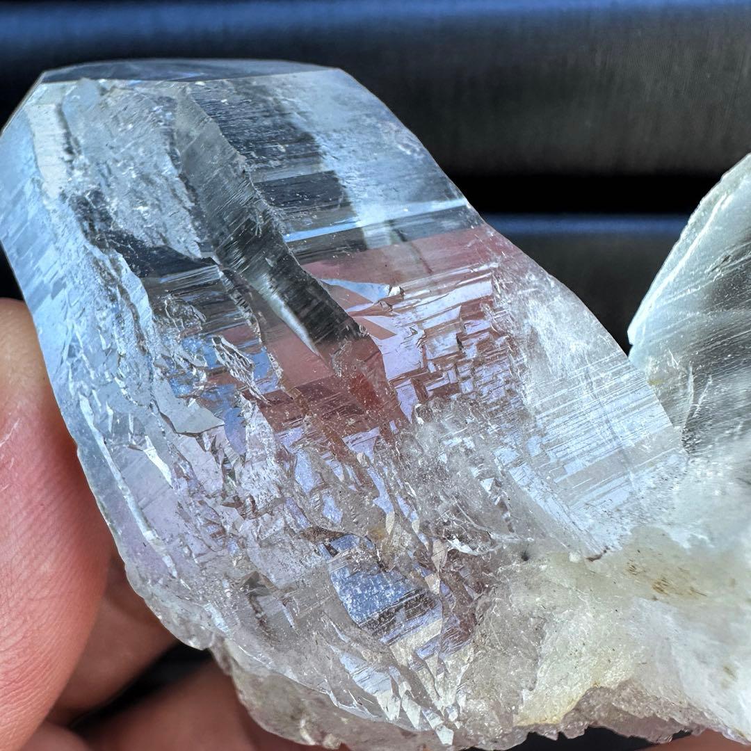 希少貴重マニハール産 高透明ヒマラヤ水晶クラスター クローライト共生A1218