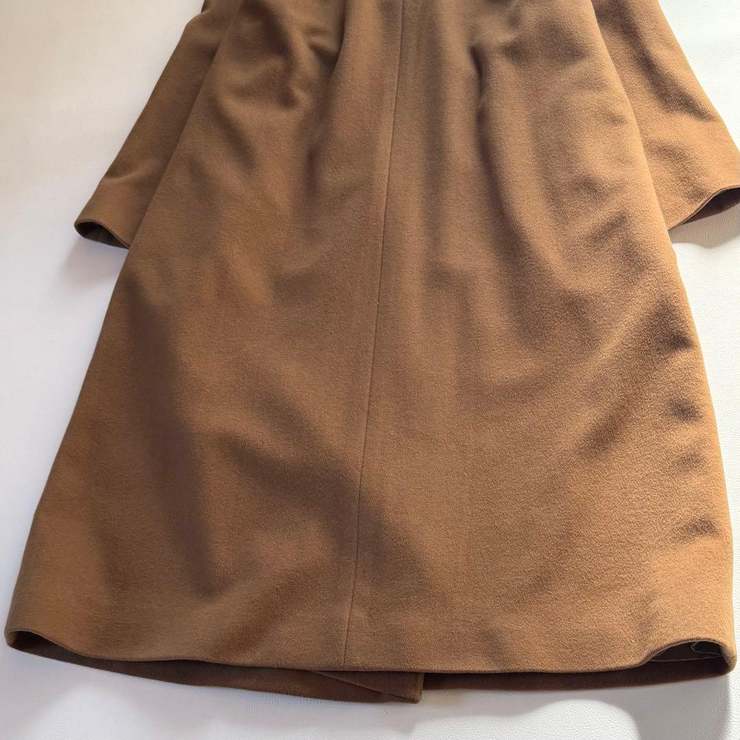 美品 【着丈111㎝】 ダブルチェスターコート カシミヤ100% キャメル 11