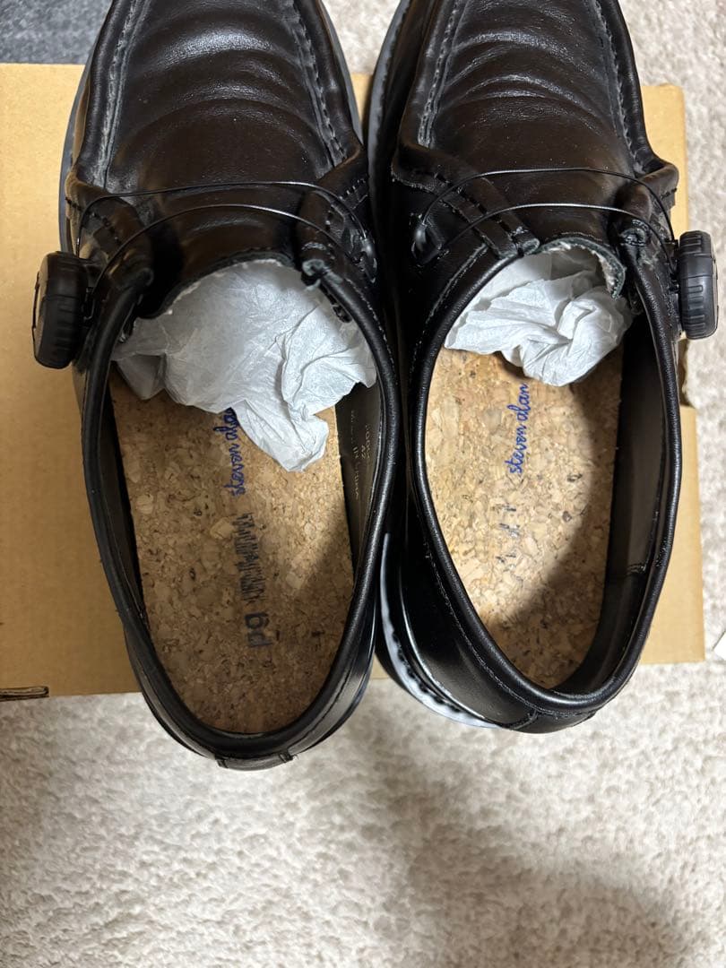 靴 pg steven alan knock black leather 42