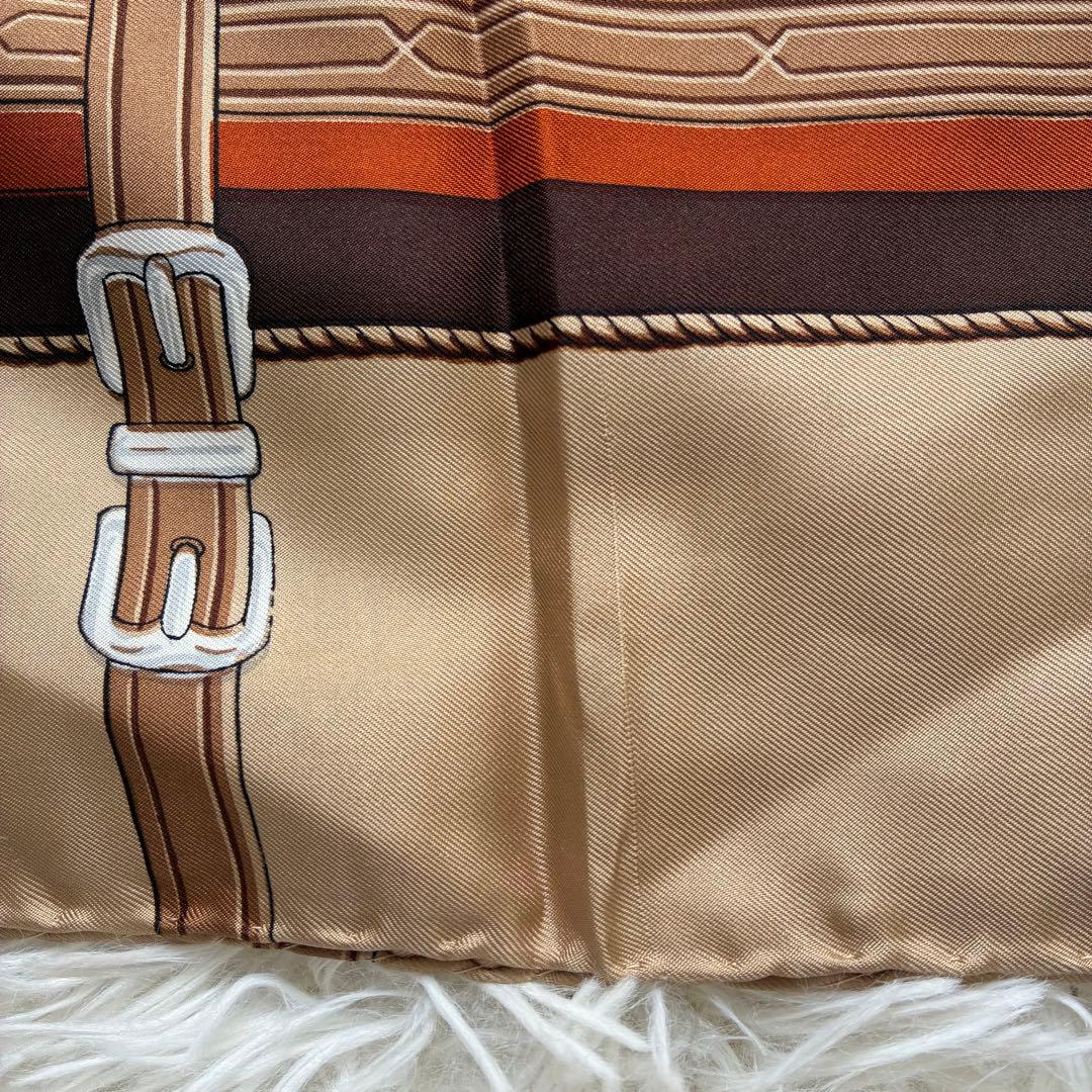 美品✨セリーヌ ヴィンテージスカーフ 馬車柄 ブラウン系 シルク イタリア製