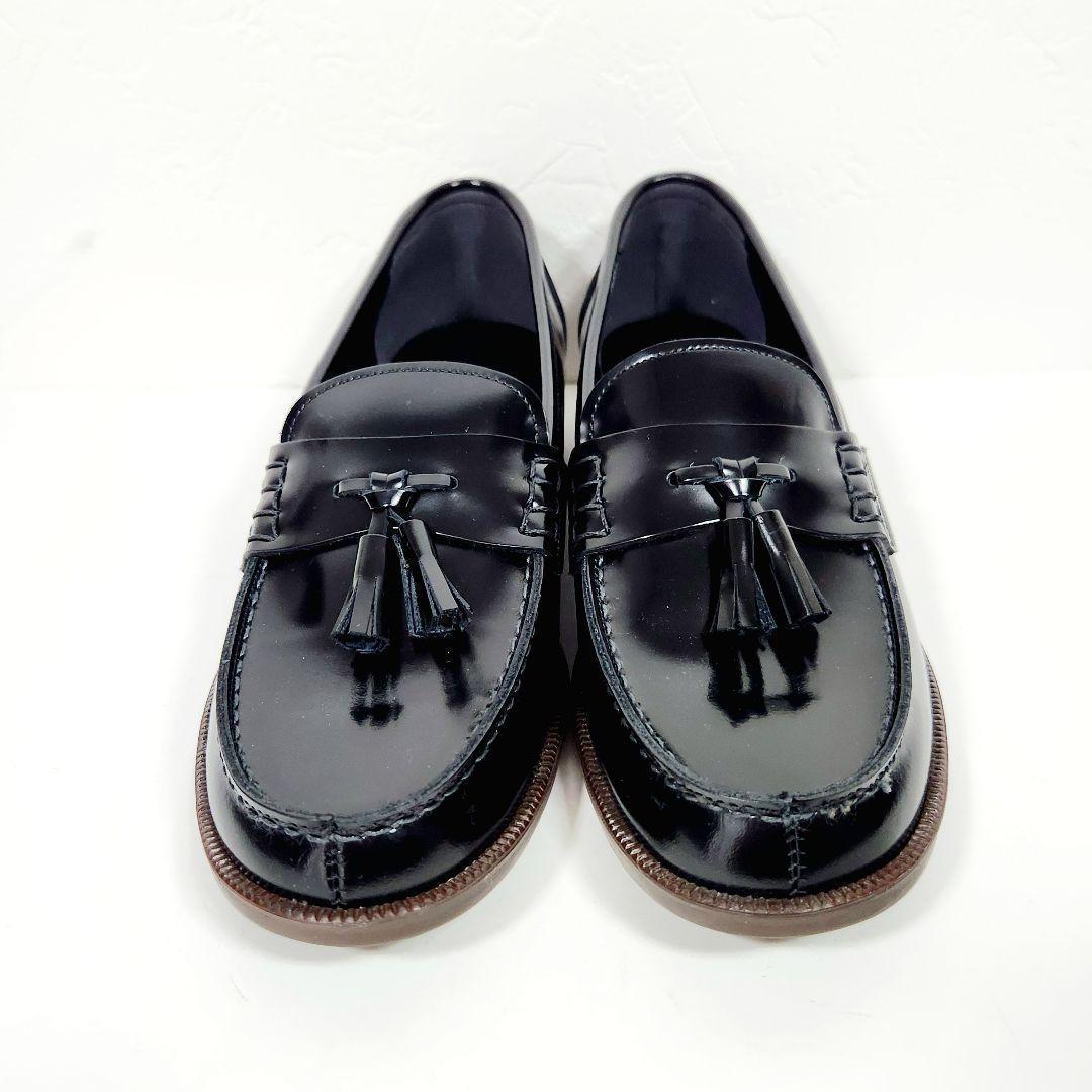 【新品未使用】ハルタ 231 タッセルローファー レザー 2E 黒 24.5