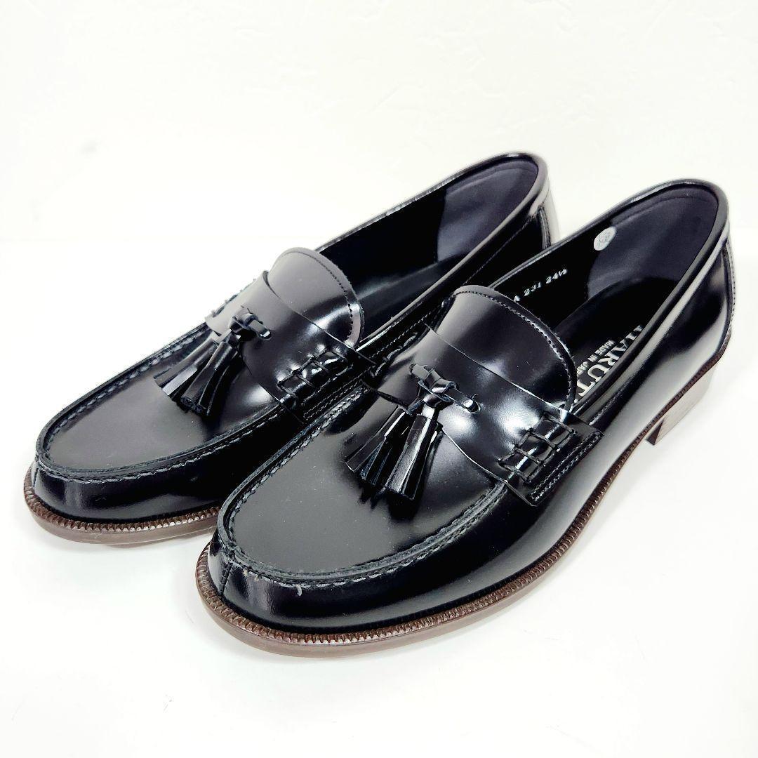 【新品未使用】ハルタ 231 タッセルローファー レザー 2E 黒 24.5