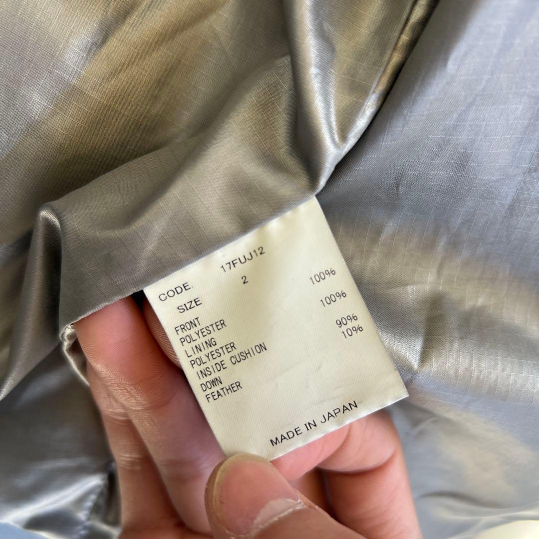 ［定価10万円］URUウル　ダウンジャケット　水色ブルー　フェザー　ダブルジップ