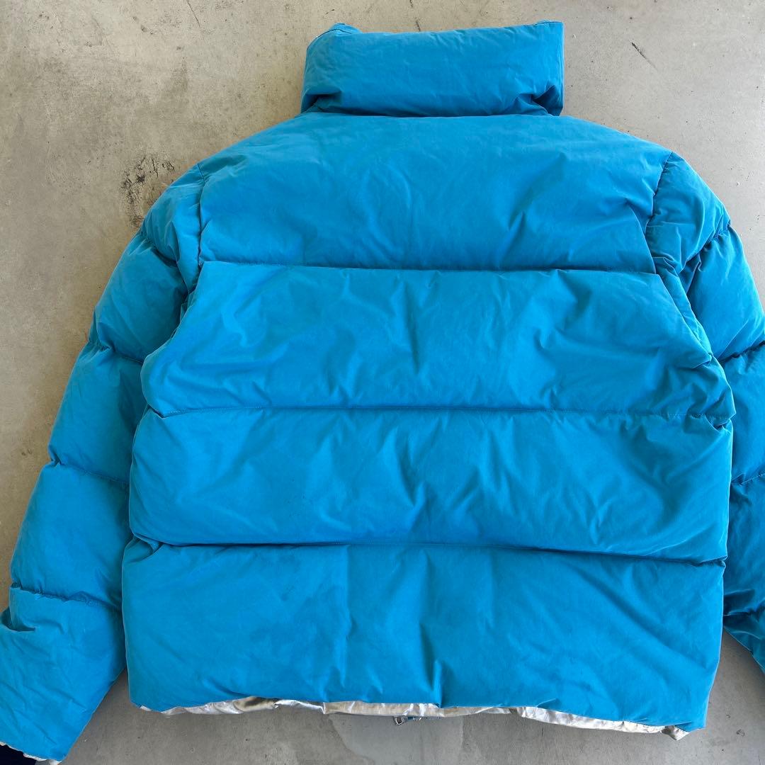 ［定価10万円］URUウル　ダウンジャケット　水色ブルー　フェザー　ダブルジップ