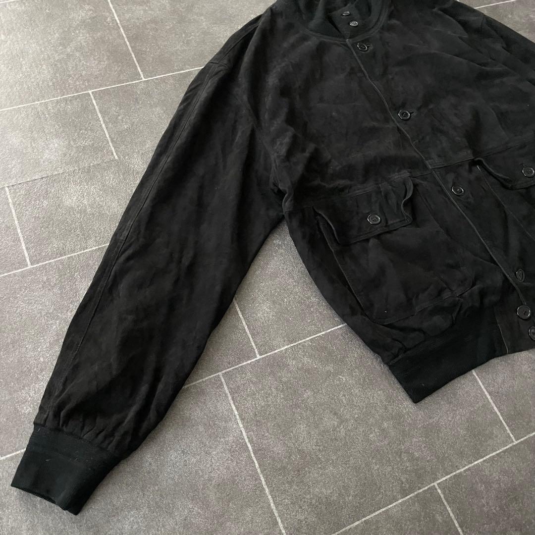 90's 本革 A-1 suede leather バルスターブルゾン 黒