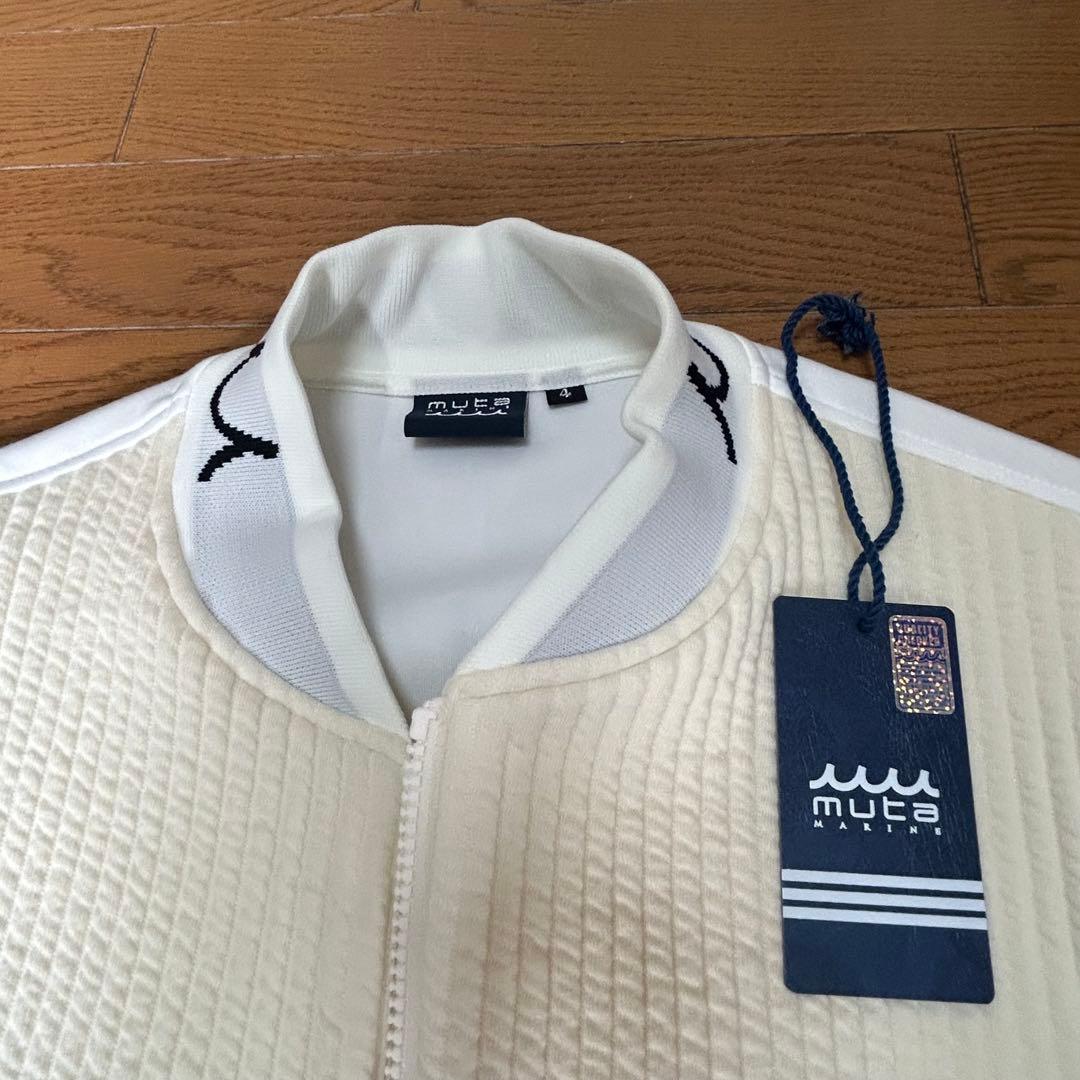 【未使用】muta marine GOLF ストライプキルトムーバブルブルゾン