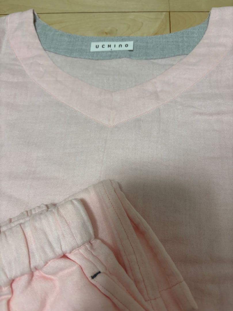 ⭐︎新品⭐︎未使用品⭐︎UCHINOマシュマロガーゼ　パジャマ半袖　Ｌサイズ