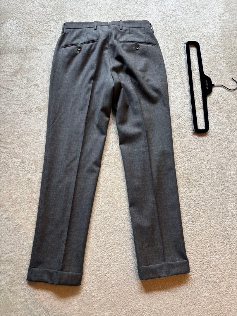 【極美品】INCOTEX 35型 通年スラックス 44 グレー 定価6.5万