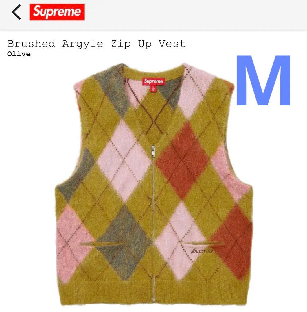 Supreme Brushed Argyle Zip Up Vest M 新色 - メルカリ