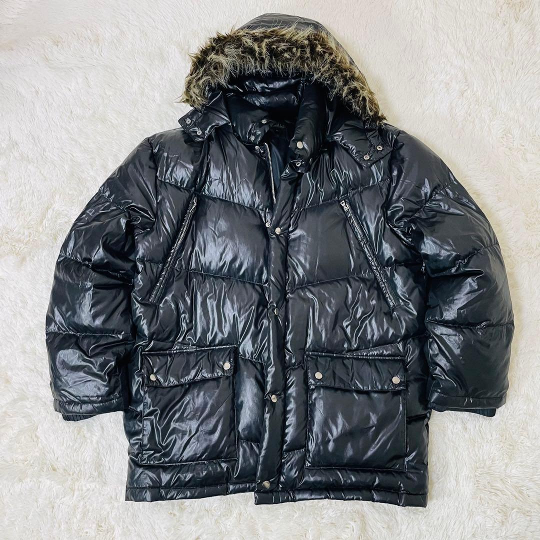 平成ギャル ダウンジャケット 平成ギャル男 y2k ファー アウター 光沢
