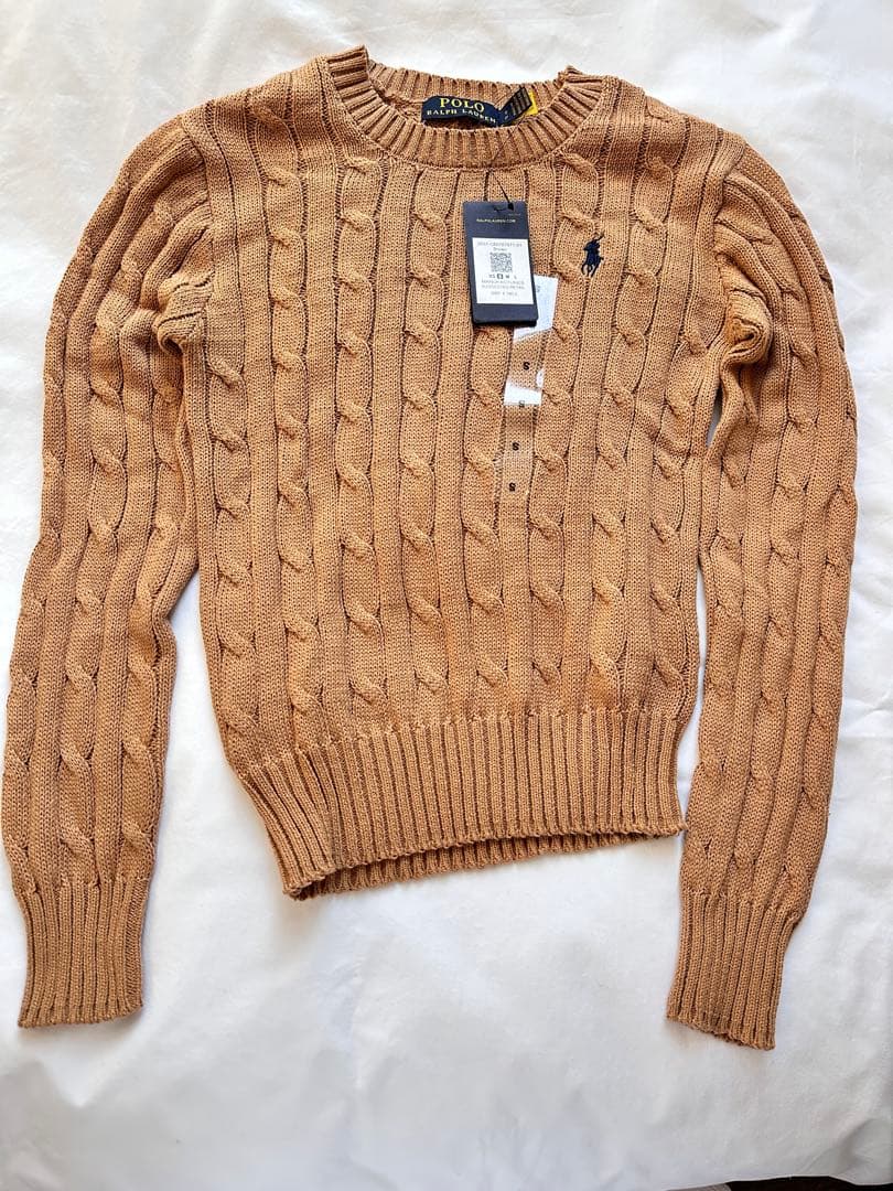 Polo Ralph Lauren ベージュ ケーブルニット S - メルカリ